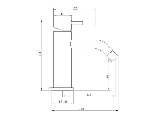 Mechanische Mengkraan Met Ronde Vorm Van Geborsteld Roestvrij Staal - Mat Zwart - H17 Cm - Salavan