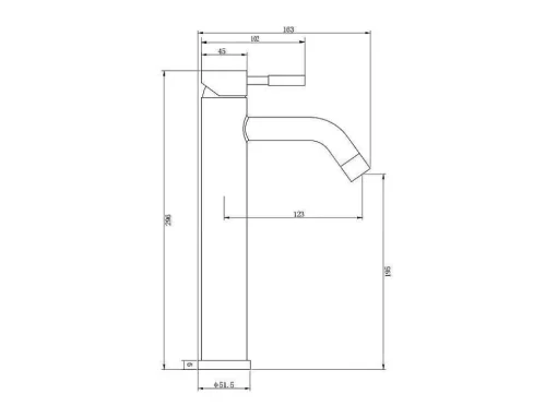 Mechanische Mengkraan Met Ronde Vorm Van Roestvrij Staal - Geborsteld Nikkel - H29,6 Cm - Salavan
