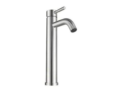 Mechanische Mengkraan Met Ronde Vorm Van Roestvrij Staal - Geborsteld Nikkel - H29,6 Cm - Salavan