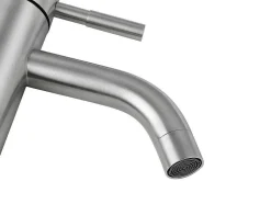 Mechanische Mengkraan Met Ronde Vorm Van Roestvrij Staal - Geborsteld Nikkel - H29,6 Cm - Salavan