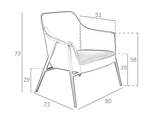 Met Stof En Ecoleder Beklede Fauteuil 5080 Angel Cerda