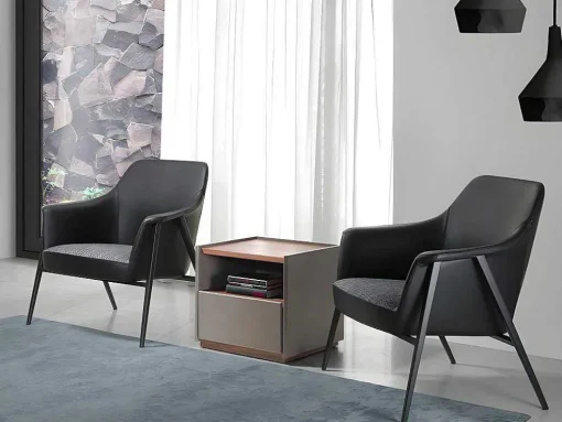 Met Stof En Ecoleder Beklede Fauteuil 5080 Angel Cerda