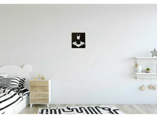 Metalen Decoratie Batman 2, Zwart, 42X1,5X48 Cm, Epikasa