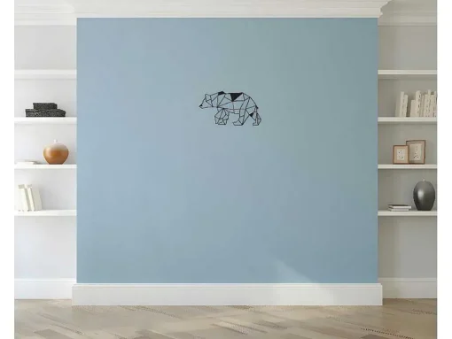 Metalen Decoratie Beer 4, Zwart, 55X1,5X30 Cm, Epikasa
