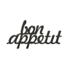 Metalen Decoratie Bon Appetit, Zwart, 50X1,5X30 Cm, Epikasa