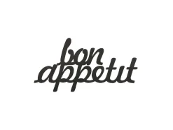 Metalen Decoratie Bon Appetit, Zwart, 50X1,5X30 Cm, Epikasa