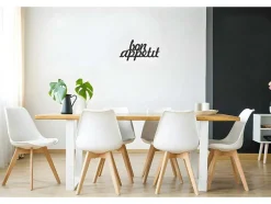 Metalen Decoratie Bon Appetit, Zwart, 50X1,5X30 Cm, Epikasa