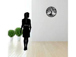 Metalen Decoratie Boom 32, Zwart, 60X1,5X60 Cm, Epikasa