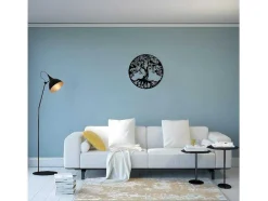 Metalen Decoratie Boom 32, Zwart, 60X1,5X60 Cm, Epikasa