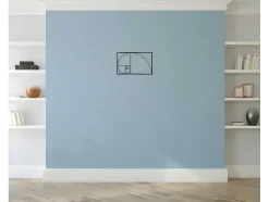 Metalen Decoratie Gouden Sectieverhouding, Zwart, 53X1,5X35 Cm, Epikasa