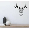 Metalen Decoratie Herten 3, Zwart, 51X1,5X51 Cm, Epikasa