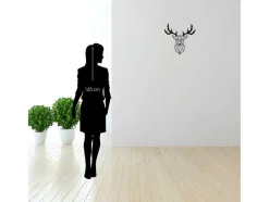 Metalen Decoratie Herten 3, Zwart, 51X1,5X51 Cm, Epikasa