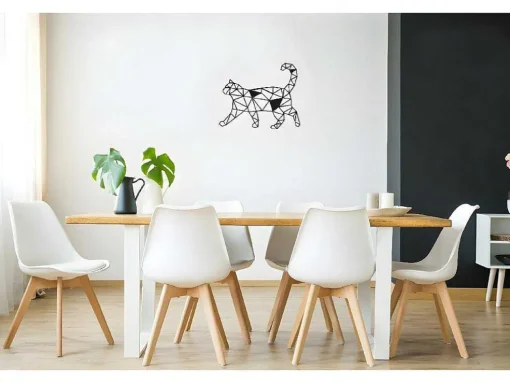 Metalen Decoratie Katten 2, Zwart, 46X1,5X37 Cm, Epikasa