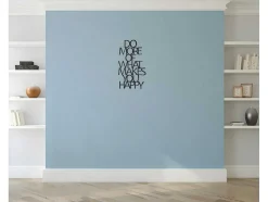 Metalen Decoratie Makes You Happy 1, Zwart, 41X1,5X70 Cm, Epikasa