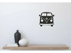 Metalen Decoratie Minivan, Zwart, 32X1,5X36 Cm, Epikasa