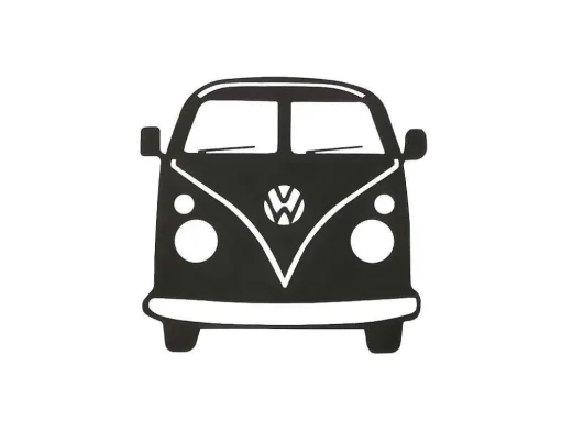 Metalen Decoratie Minivan, Zwart, 32X1,5X36 Cm, Epikasa