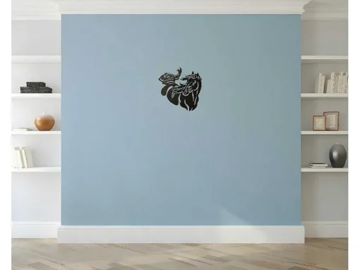 Metalen Decoratie Paard 2, Zwart, 50X1,5X50 Cm, Epikasa