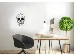 Metalen Decoratie Schedel 1, Zwart, 35X1,5X50 Cm, Epikasa
