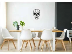 Metalen Decoratie Schedel 1, Zwart, 35X1,5X50 Cm, Epikasa