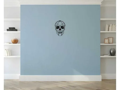 Metalen Decoratie Schedel 1, Zwart, 35X1,5X50 Cm, Epikasa