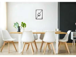Metalen Decoratie Schoppenaas, Zwart, 32X1,5X48 Cm, Epikasa
