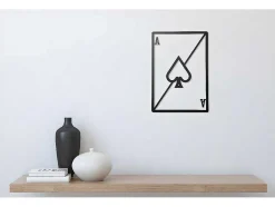 Metalen Decoratie Schoppenaas, Zwart, 32X1,5X48 Cm, Epikasa