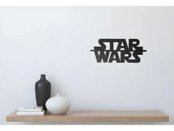 Metalen Decoratie Star Wars, Zwart, 50X1,5X21 Cm, Epikasa