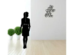 Metalen Decoratie The Change, Zwart, 62X1,5X70 Cm, Epikasa