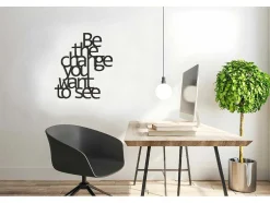 Metalen Decoratie The Change, Zwart, 62X1,5X70 Cm, Epikasa