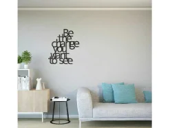 Metalen Decoratie The Change, Zwart, 62X1,5X70 Cm, Epikasa