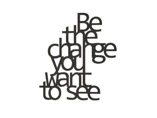 Metalen Decoratie The Change, Zwart, 62X1,5X70 Cm, Epikasa