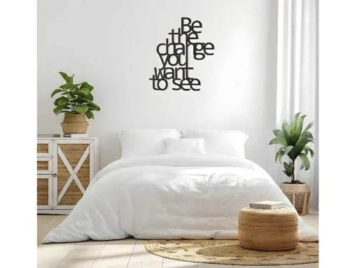 Metalen Decoratie The Change, Zwart, 62X1,5X70 Cm, Epikasa