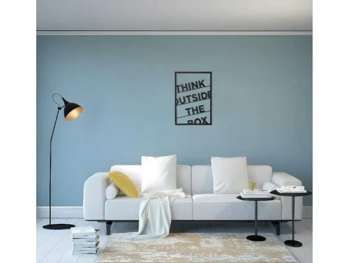 Metalen Decoratie Think Outside The Box 2, Zwart, 50X1,5X70 Cm, Epikasa