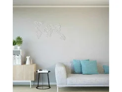 Metalen Decoratie Wereldkaart 19, Wit, 100X1,5X58 Cm, Epikasa