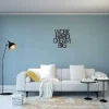Metalen Decoratie Work Hard Dream Big 1, Zwart, 65X1,5X70 Cm, Epikasa