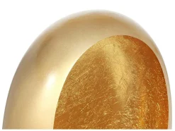 Metalen Kandelaar - B. 31,5 X H. 43 Cm - Messing En Bladgoud Afwerking - Goud - Belinni