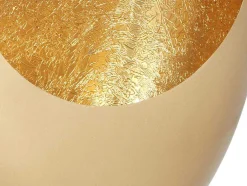 Metalen Kandelaar - B. 31,5 X H. 43 Cm - Messing En Bladgoud Afwerking - Goud - Belinni