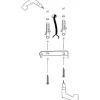 Metalen Plafondlamp Met 6 Bollen Damar - L. 100 X H. 52 Cm - Wit En Goudkleurig