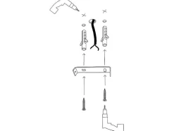 Metalen Plafondlamp Met 6 Bollen Damar - L. 100 X H. 52 Cm - Wit En Goudkleurig