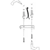 Metalen Plafondlamp Met 2 Bollen Damar - L. 44 X H. 28 Cm - Zwart En Goudkleurig