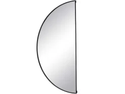 Metalen Spiegel Met Halve Cirkel Design - B.50 X H.100 Cm - Zwart - Gavra