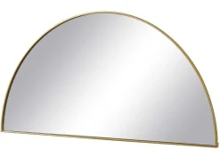 Metalen Spiegel Met Halve Cirkel Design - B.50 X H.100 Cm - Goudkleurig - Gavra
