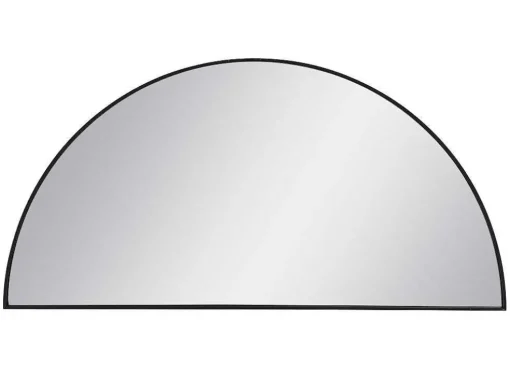 Metalen Spiegel Met Halve Cirkel Design - B.50 X H.100 Cm - Zwart - Gavra