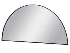 Metalen Spiegel Met Halve Cirkel Design - B.50 X H.100 Cm - Zwart - Gavra