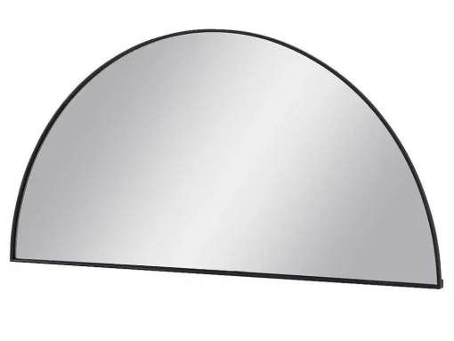 Metalen Spiegel Met Halve Cirkel Design - B.50 X H.100 Cm - Zwart - Gavra