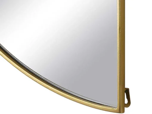 Metalen Spiegel Met Halve Cirkel Design - B.50 X H.100 Cm - Goudkleurig - Gavra