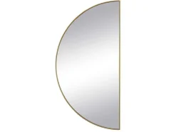 Metalen Spiegel Met Halve Cirkel Design - B.50 X H.100 Cm - Goudkleurig - Gavra