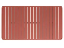 Metalen Tuinset - Tafel L.160 Cm Met 2 Stapelstoelen En 4 Stapelstoelen - Terracotta - Mirmande