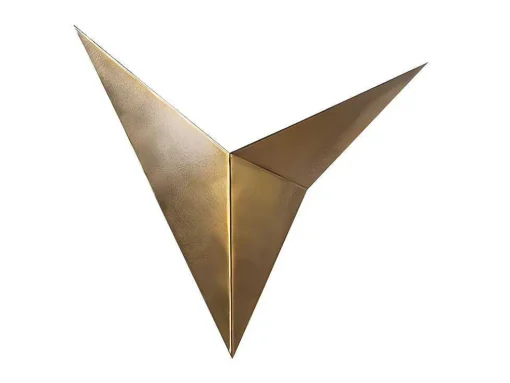 Metalen Wandlamp Birdo - B34 X D5 X H34 Cm - Goudkleurig
