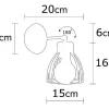 Metalen Wandlamp Kemah - D15 Cm X H24 Cm - Zwart